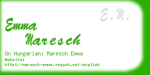 emma maresch business card